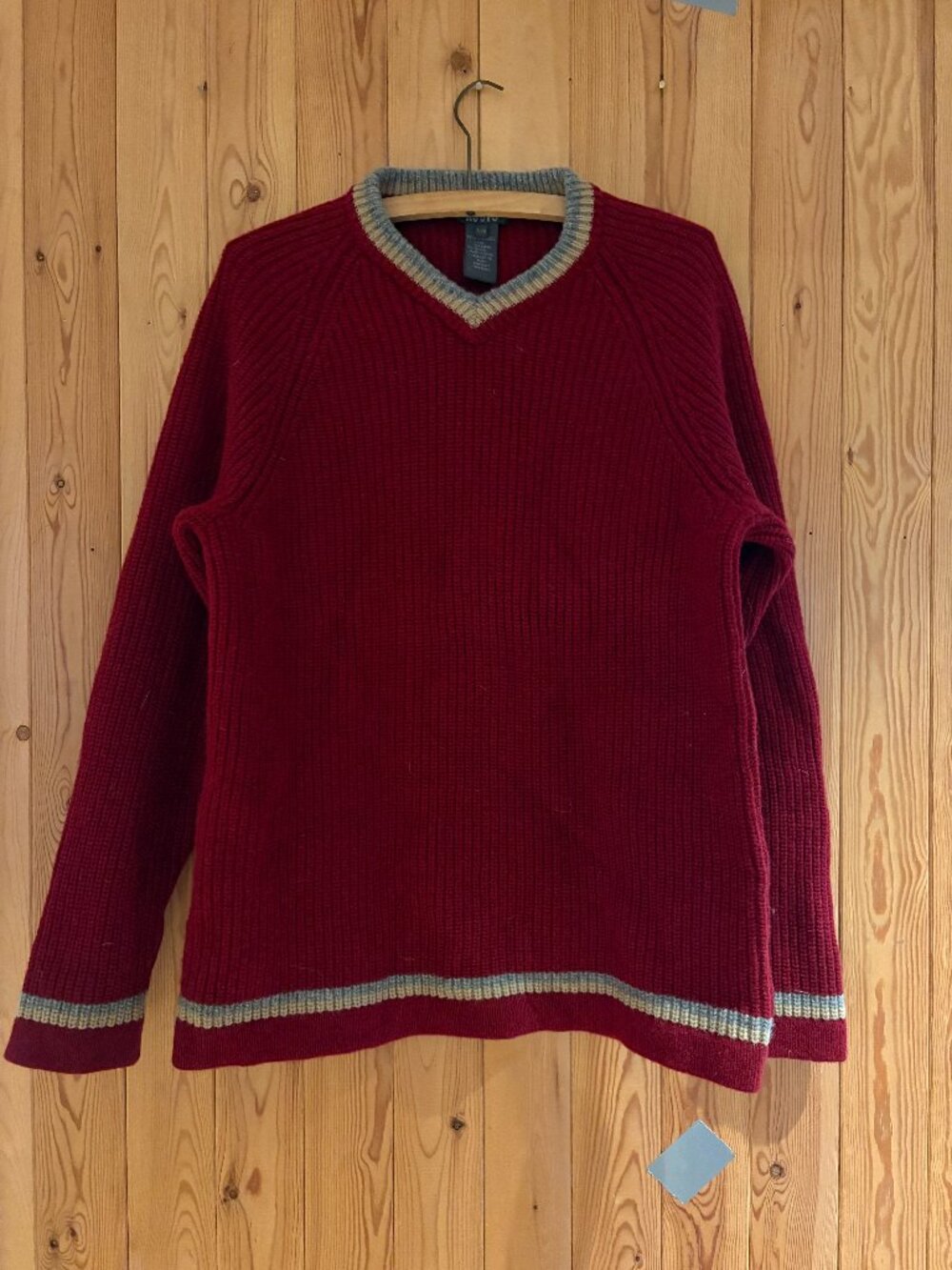 Red Knit Roots Sweater